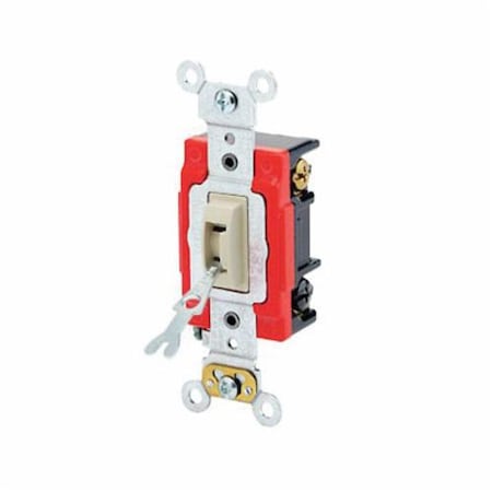 Leviton Toggle Switch 20A 120 277V Lckg 3Way Sw Iv 1223-2IL